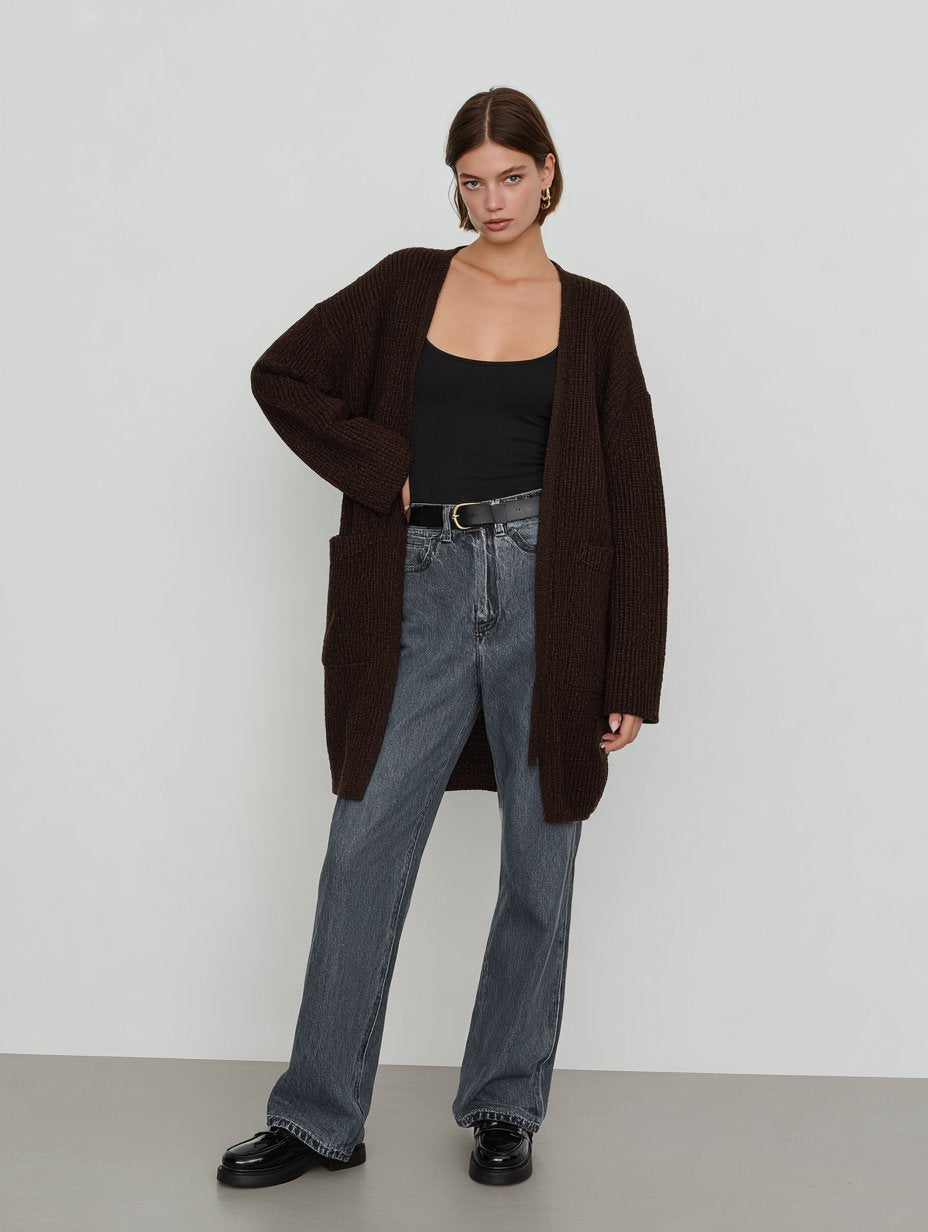 Casual Woolen Coat Square-Neck Winter Clothes Women's Fashion Upperwear Comfortable Fit Classic Style Essential Winter Outerwear