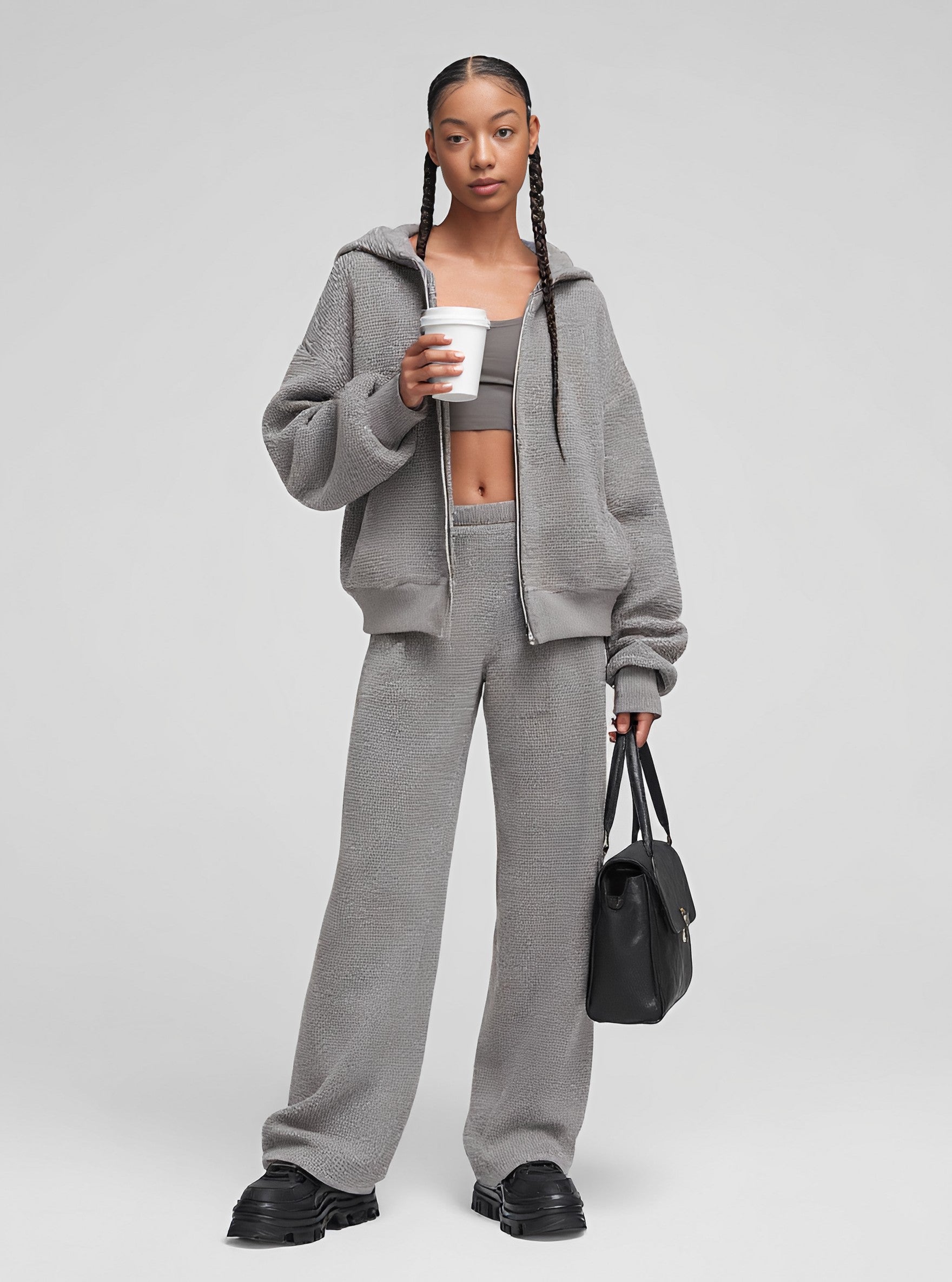 Autumn Winter Casual Fit Suit Trousers Women's Fashion Ensemble Long Pants Set Comfortable Style For Casual Wear