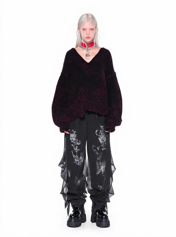 Loose Fit Casual Sweater V-Neck Long Sleeve Straight Sleeve Regular Length Autumn Top Women's Fashion Comfortable Knitwear