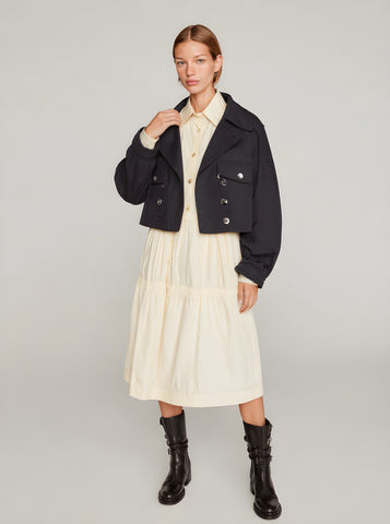 Women's Jackets Autumn Winter 2025 French-Touched Buttoned Plain Long Sleeve Lapel Casual Lightweight Jackets