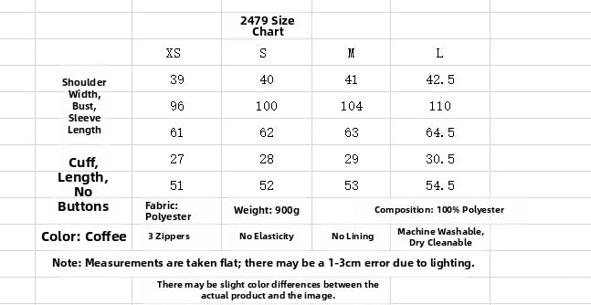 Women's Casual Double-Sided Jacket European And American Style Lapel Irregular Pocket Zipper Long-Sleeve Short Coat