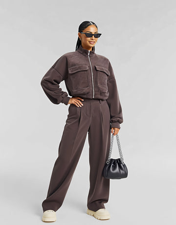 Autumn Winter Casual Fit Suit Trousers Women's Fashion Ensemble Long Pants Set Comfortable Style For Business And Leisure