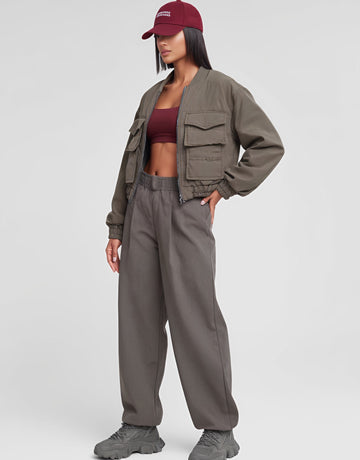 Casual Round Neck Jacket Autumn Winter Clothes Women's Fashion Top Wear Comfortable Style