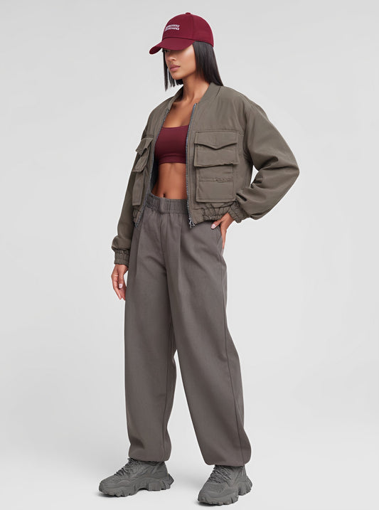 Casual Round Neck Jacket Autumn Winter Clothes Women's Fashion Top Wear Comfortable Style 