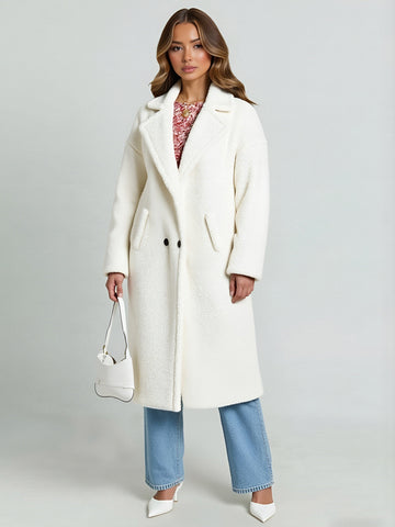 Women's Long Coat Autumn New European And American Style Artificial Fur Thick Warm Long Sleeve Outerwear