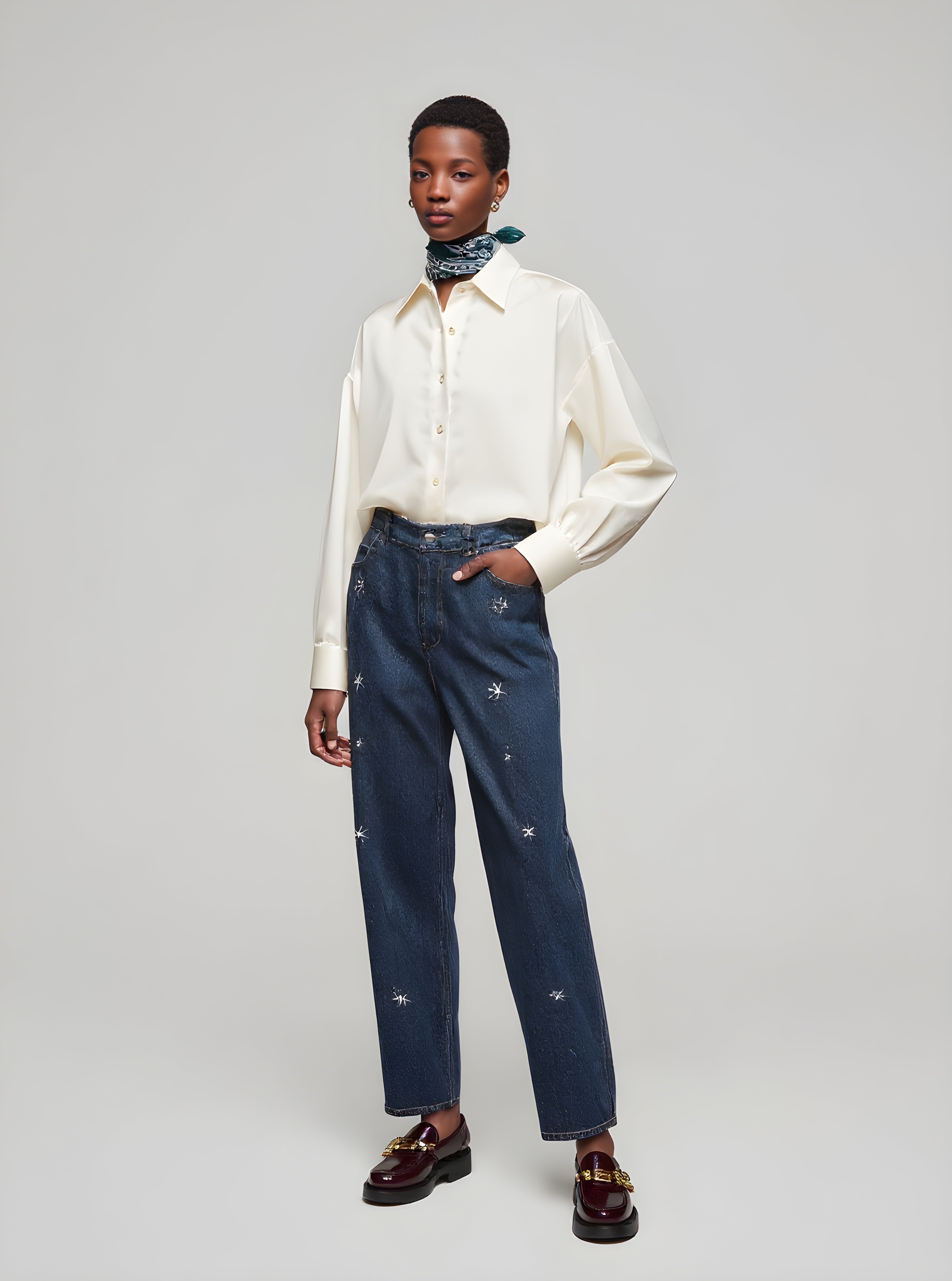 Women's Shirts Autumn Winter 2025 Elegant Buttoned Plain Long Sleeve Turn-down Collar Casual Shirts