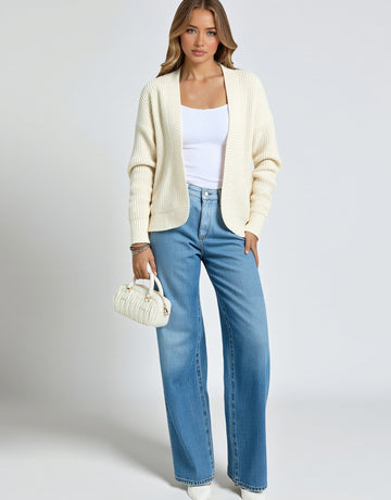 Women's Pure Color Cardigan Shawl European And American Style Casual Sweater Autumn Winter Short Outerwear