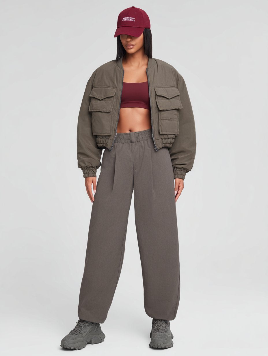 Casual Round Neck Jacket Autumn Winter Clothes Women's Fashion Top Wear Comfortable Style 