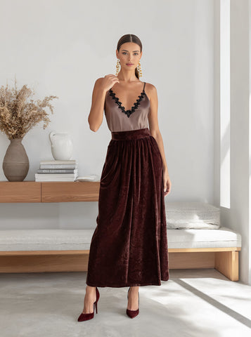 Autumn Casual A-Line Midi Skirt Regular Waistline Comfortable Fit Women's Fashion Outerwear