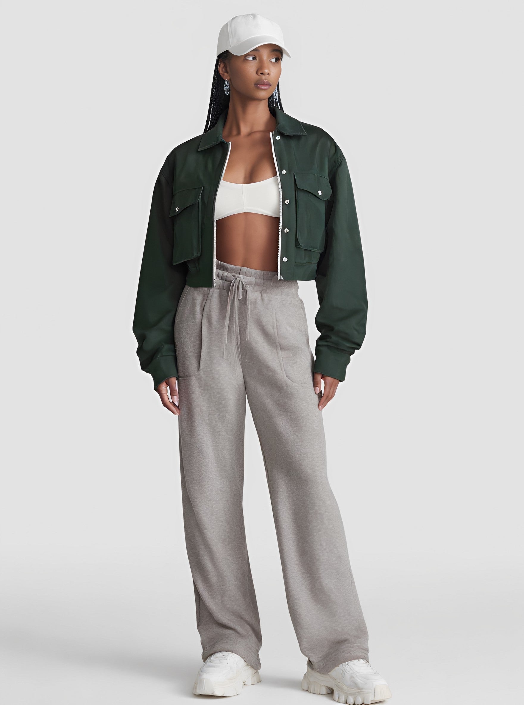 Casual Straight Leg Pants Full Length Fit Mid Waist Autumn Fashion Women's Sportswear Bottoms