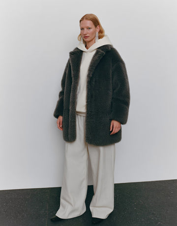 Fur One Women's Casual Style Fur Coat Winter Clothes Integrated Leather And Fur Jacket