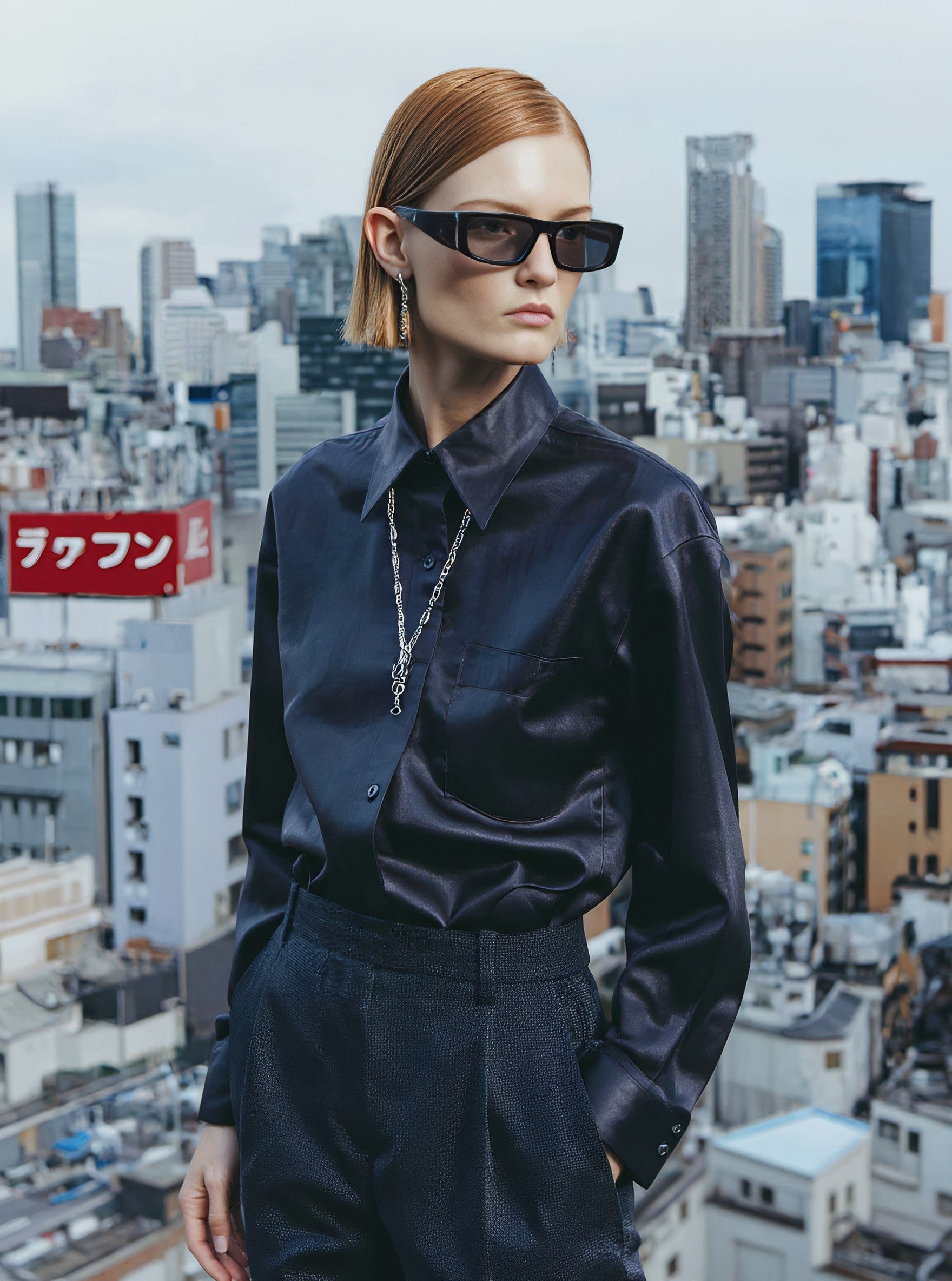 Autumn Shirt Fit Style Casual Collar Stand Up Regular Length Top Women's Fashion Clothing