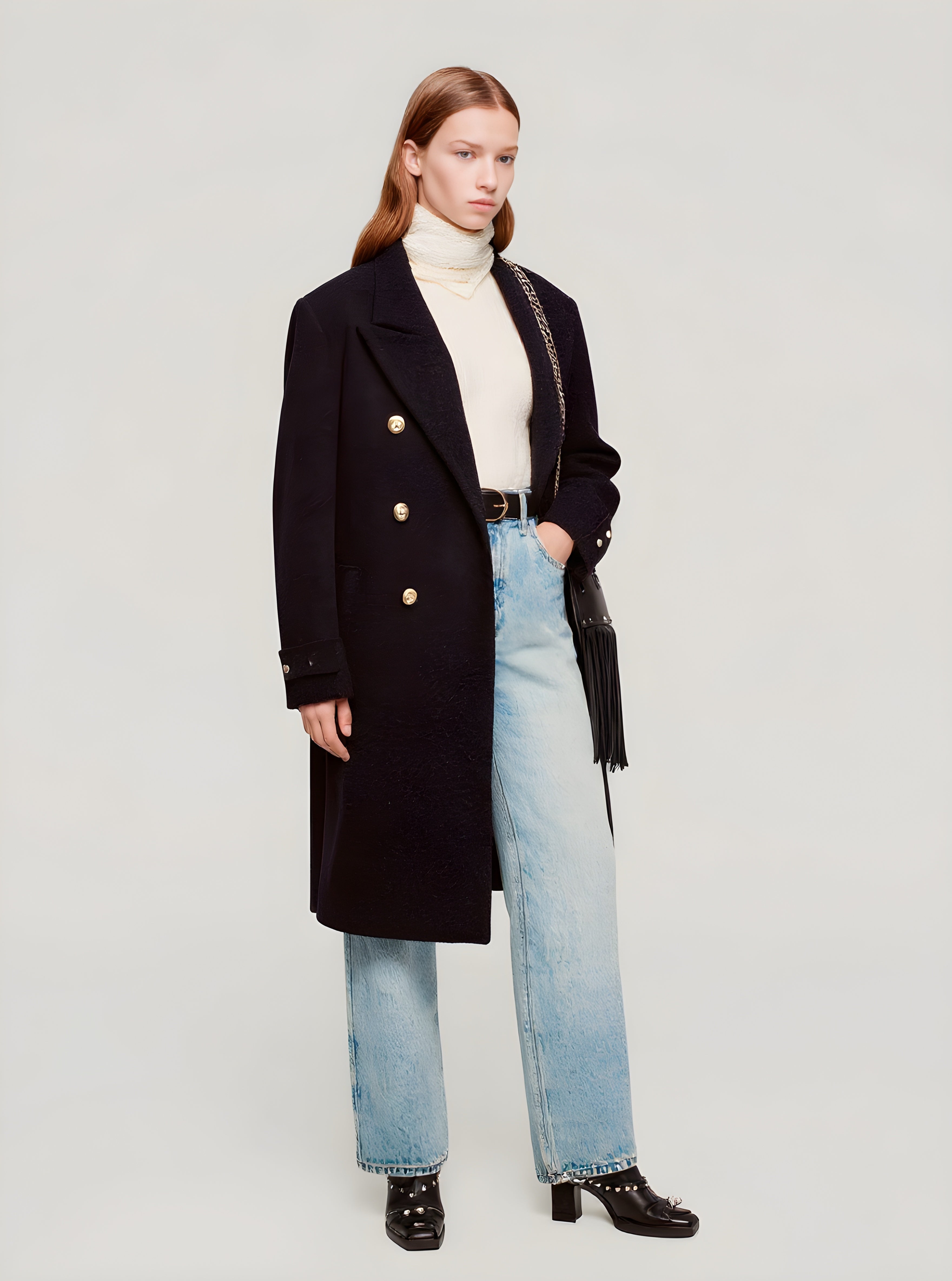 Women's Winter Jackets Autumn Winter Fashion Daily 2025 Elegant Structured Plain Long Sleeve Lapel Office-Ready Coats