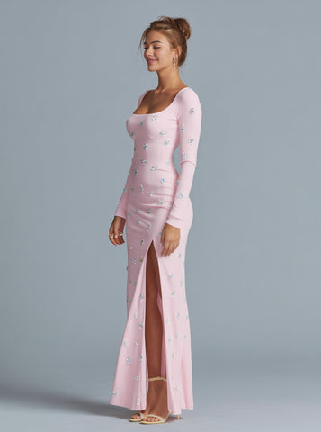 Autumn Tight Fit Casual Dress Long Skirt Square Collar Straight Sleeve Women's Fashion Clothing