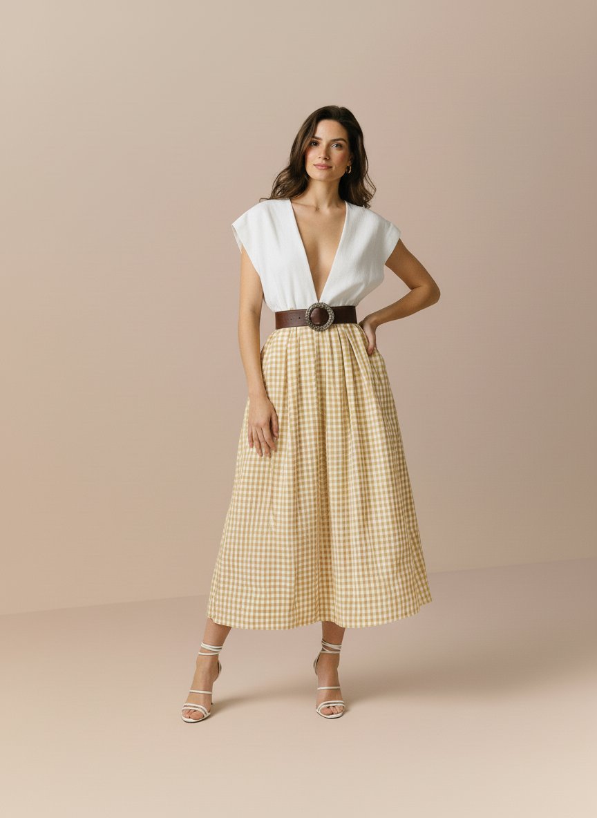 Autumn Winter Casual Dress V-neck Long A-line Skirt Style Sleeveless Women's Clothing Body-Fitting Fashionable Gown