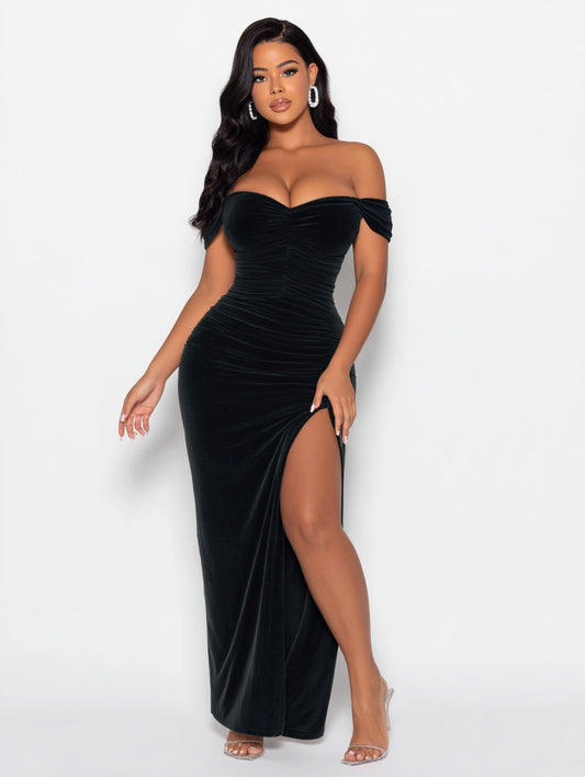 Women's Dresses Summer Elegant Edgy 2025 Trendy Plain Short Sleeve Off Shoulder Wrap Maxi Sexy Nightclub Dresses