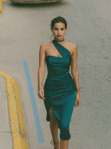 Casual Summer Dress Spring Tight Fit Midi Skirt Off Shoulder Sleeveless Length Mid-Calf Casual Style Dress