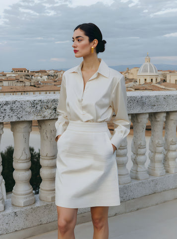 Women's Shirts 2025 Autumn Basics Simple Plain Single Breasted Button Front Cuff Sleeve Shirt Collar Daily Shirts