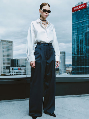 Casual Straight Leg Pants Full Length Mid Waist Autumn Fashion Women's Bottom Wear Comfortable Loose Trousers