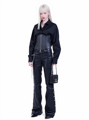 Autumn Bell Bottom Pants Casual Fit Full Length Women's Mid Waist Trousers Comfortable Loose Style Fashionable Leggings