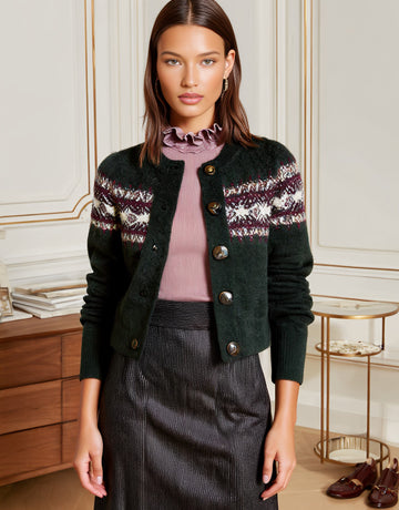 Autumn Cardigan Long Sleeve Round Neck Fit Straight Sleeve Casual Style Regular Length Women's Open Front Knitwear