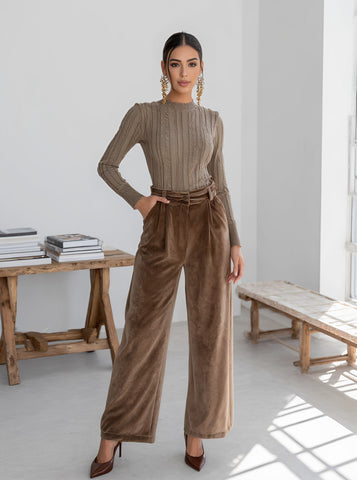 Casual Straight Leg Pants Full Length Fit Mid Waist Autumn Fashion Women's Bottom Wear Comfortable Loose Trousers