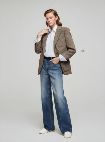 Women's Blazers Autumn Winter Plain 2025 Stylish Graceful Long Sleeve Lapel Casual Blazers