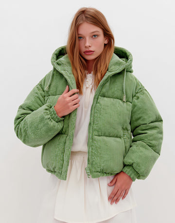 Cotton-Padded Jacket Long Sleeve Casual Style Winter Clothes Straight Sleeve Design Regular Length Women's Top