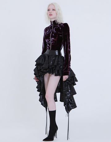 Casual Asymmetrical Short Skirt Regular Waistline Spring Autumn Women's Fashion Mini Skirts Comfortable Fit Skirts