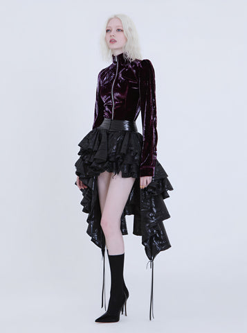 Casual Asymmetrical Short Skirt Regular Waistline Spring Autumn Women's Fashion Mini Skirts Comfortable Fit Skirts