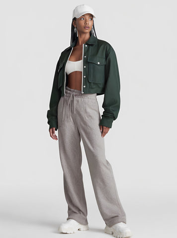 Casual Straight Leg Pants Full Length Fit Mid Waist Autumn Fashion Women's Sportswear Bottoms