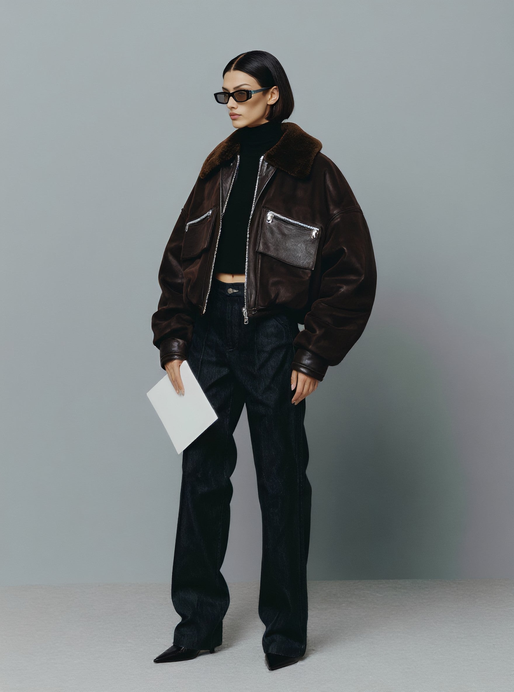 Fur One Women's Casual Style Winter Clothes Integrated Fur Outerwear