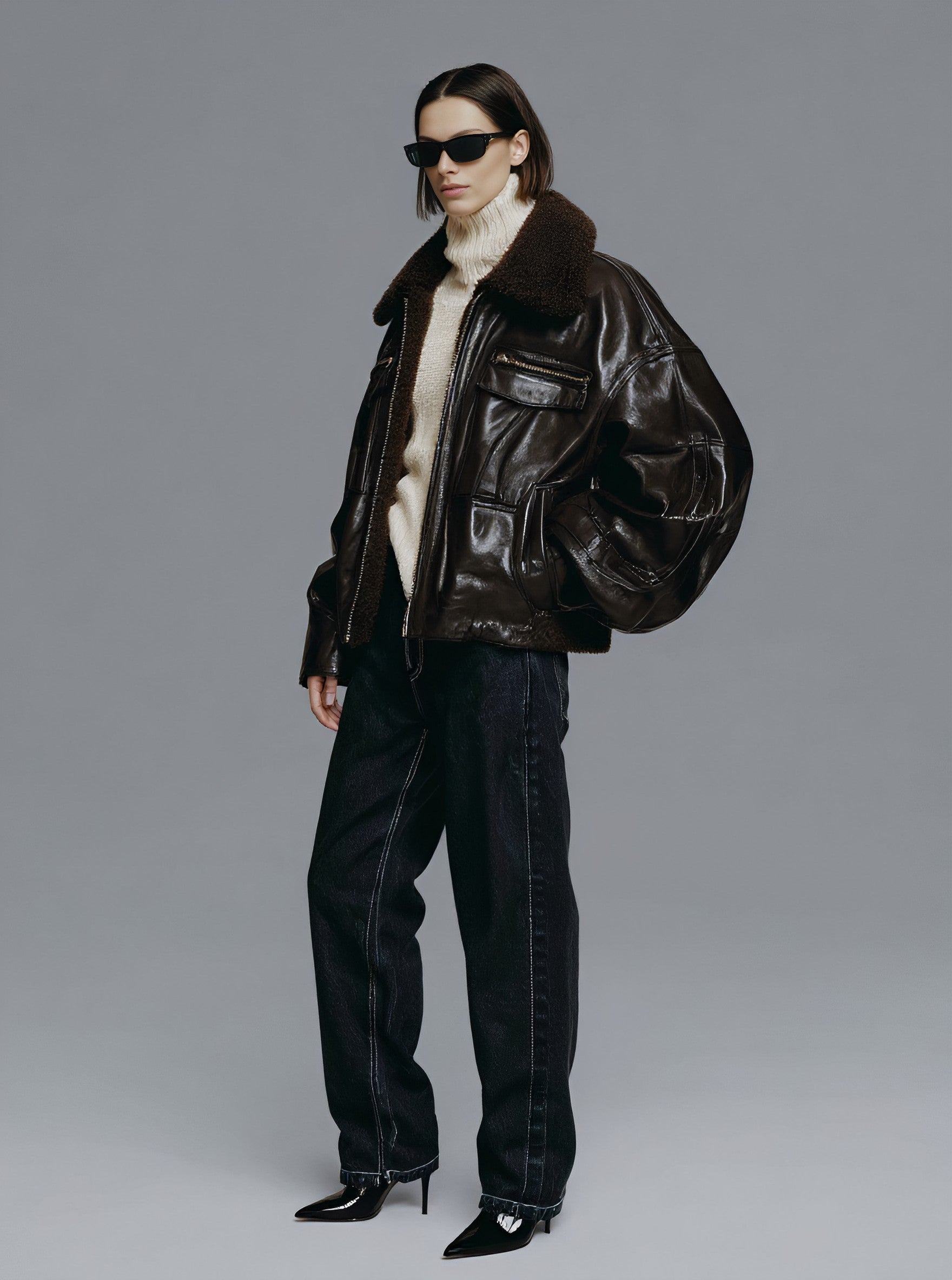 Fur One Women's Casual Style Winter Clothes Integrated Fur Outerwear