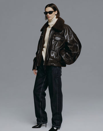 Fur One Women's Casual Style Winter Clothes Integrated Fur Outerwear