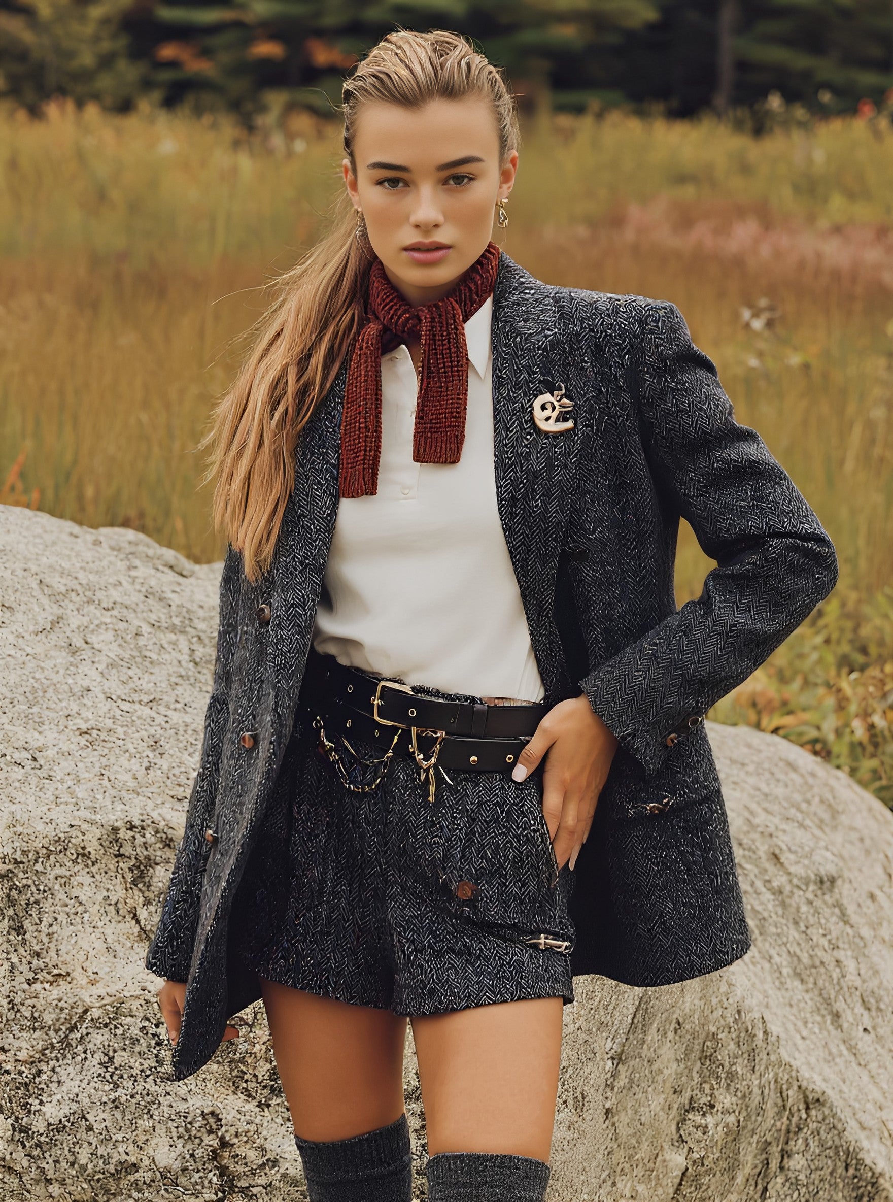 Spring Autumn Long Sleeve Straight Cut Suit Casual Fit Dress Regular Length Women's Top Fashion Style Business Office Wear