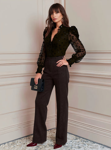 Little Shirt Autumn V-neck Casual Fit Top Regular Length Women's Fashion Comfortable Breathable Clothing