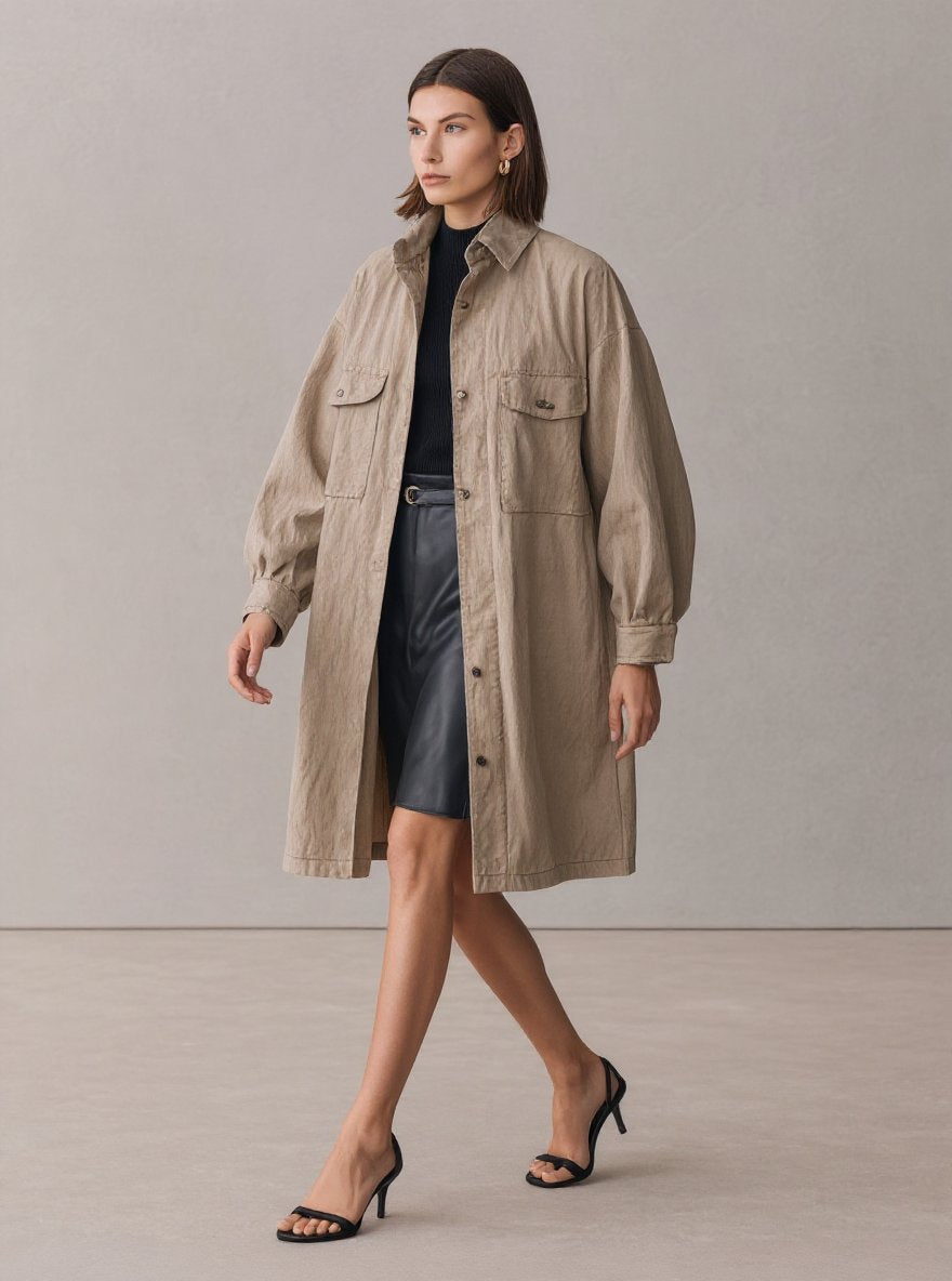 Casual Style Windbreaker Autumn Regular Length Top Women's Fashion Outerwear Practical And Stylish Coat