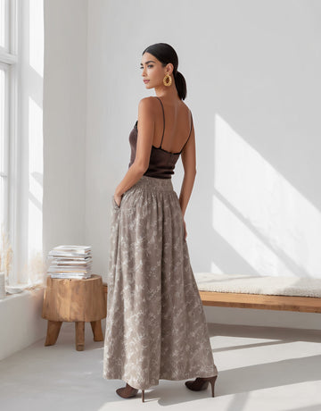 Loose Casual Mid-Length A-Line Skirt Regular Waistline Women's Fashion Autumn Skirts Draped Style Half Skirts