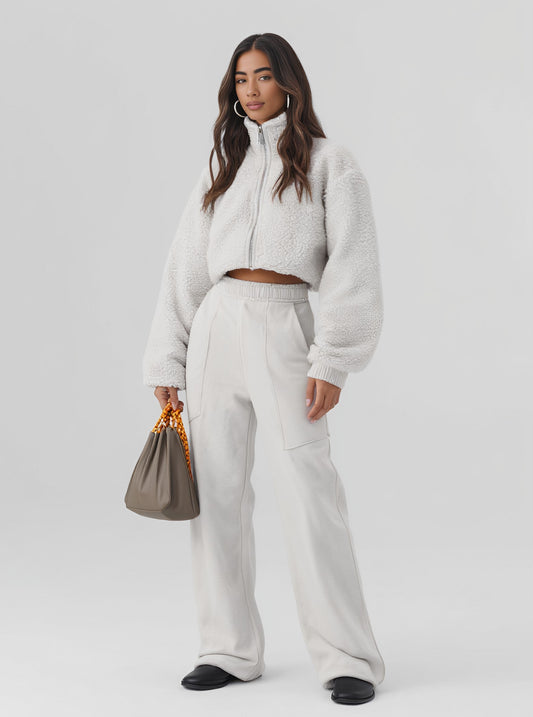 Women's Coat Autumn Winter Casual Style Soft Cozy Outerwear for Fall Winter Season Solid Color Long Sleeve High Neck